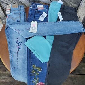 Girls Size 7 Jeans.  4 pcs